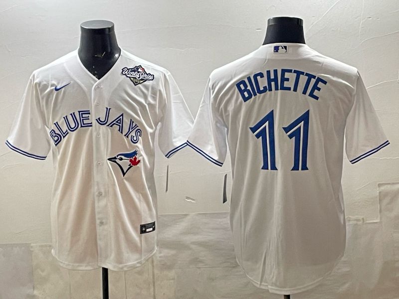 Men 2025 Toronto Blue Jays #11 Bichette White Game Nike MLB Jersey style 03->toronto blue jays->MLB Jersey